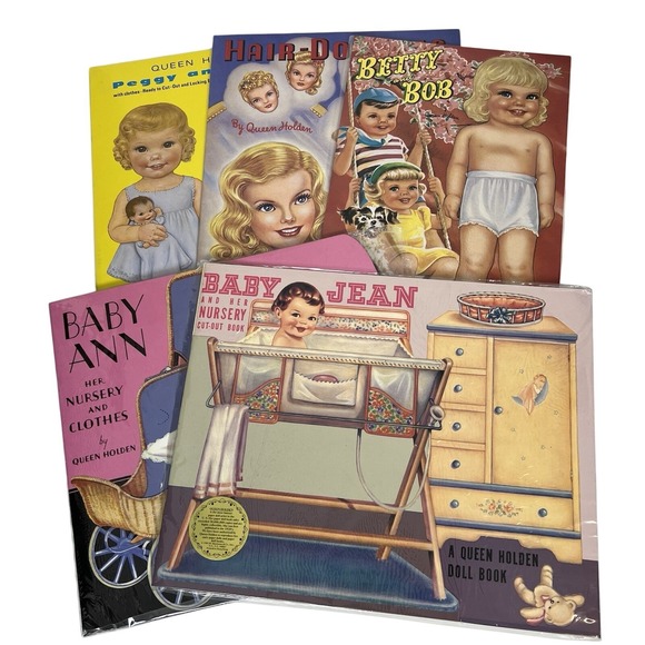 Vintage Queen Holden Paper Dolls: Lot of 5 new uncut sealed  1980's - Picture 1 of 11